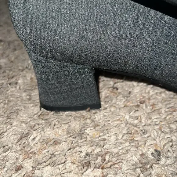 111 state vintage low block heel leather sole gray pumps‎ women’s size 8 - Picture 6 of 6
